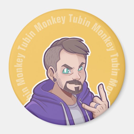 Tubin Monkey Hoodie Logo Magnet (Vorne)