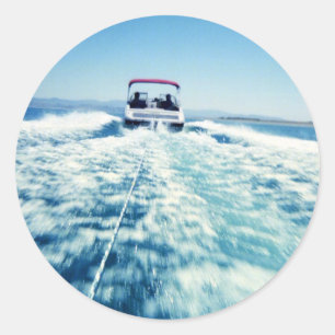 Tubing am Pyramid Lake Runder Aufkleber