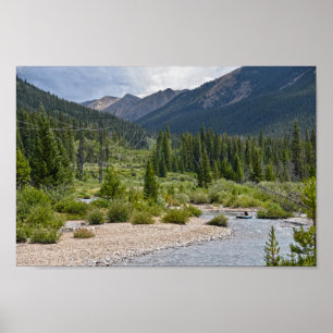 Tubing am Snake River, Colorado Poster