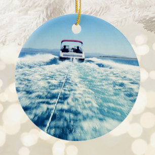 Tubing Behind Speed Boat Keramikornament