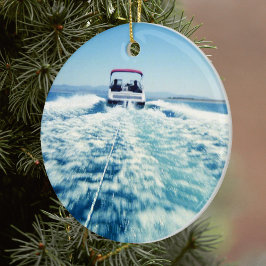 Tubing Behind Speed Boat Keramikornament