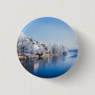 Tübingen, Deutschland nach Schneefall Button