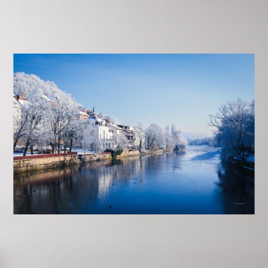 Tübingen, Deutschland nach Schneefall Poster (Vorne)