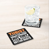 Tubist Ich versuche, Dinge zu machen Lustige Sprüc Rechteckiger Pappuntersetzer (Vor Ort)