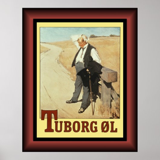Tuborg ~ The Thirsty Man ~ Erik Henningsen ~ Pos Poster (Vorne)
