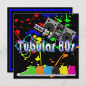 Tubular 80er einladung (Vorne/Hinten)