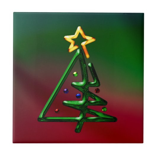 Tubular Chrome Christmas Tree Fliese (Vorderseite)