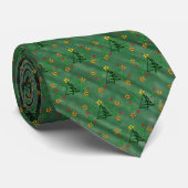 Tubular Chrome Christmas Tree Neck Tie Krawatte (Gerollt)