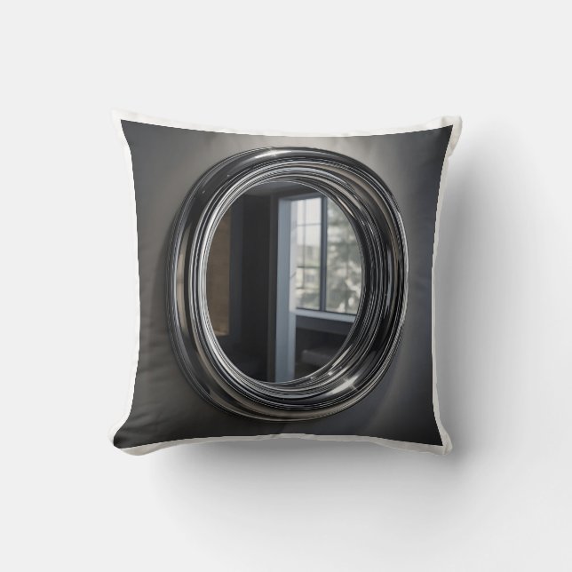 Tubular Chrome Mirror Reflection Art Kissen (Vorderseite)