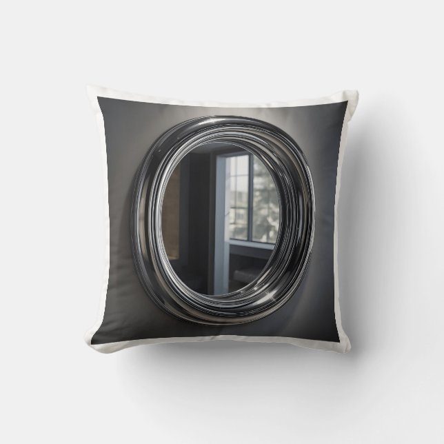 Tubular Chrome Mirror Reflection Art Kissen (Vorderseite)