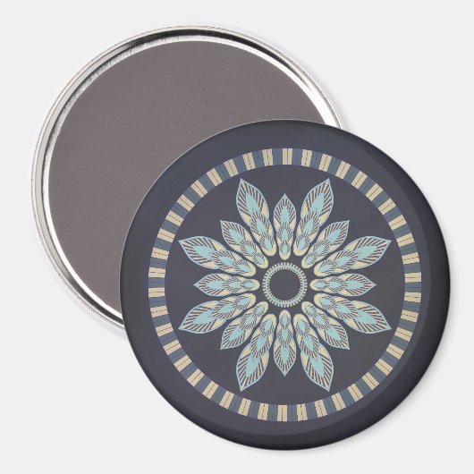 Tubular Petals Mandala Magnet (Vorderseite/Rückseite)
