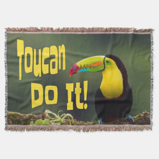 Tucan Do it! Motivierend Vogel-Funny-Pub Decke (Vorderseite)