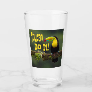 Tucan Do it! Motivierend Vogel-Funny-Pub Glas