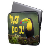 Tucan Do it! Motivierend Vogel-Funny-Pub Laptopschutzhülle (Vorderseite Links)