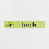 Tucan Vogel Aquarell - 96 schmale Kinder Etiketten (Design 1)