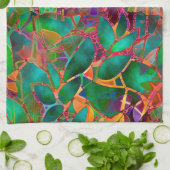 Tuch-abstraktes beflecktes mit Blumenglas Handtuch (Gefaltet)