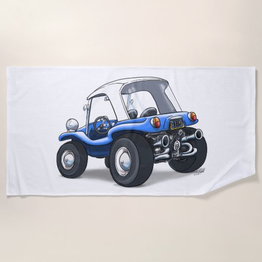 Tuch der Strand-Buggy (blaues hardtop) Strandtuch (Vorderseite)