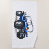 Tuch der Strand-Buggy (blaues offenes) Strandtuch (Vorderseite)