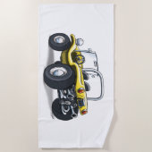 Tuch der Strand-Buggy (gelbes offenes) Strandtuch (Vorderseite)