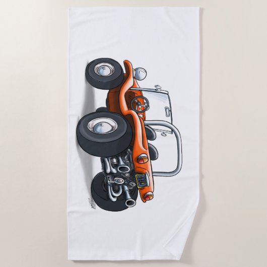 Tuch der Strand-Buggy (orange offenes) Strandtuch (Vorderseite)