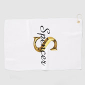 Tuch für Golf mit individuellem Monogramm | Person (Horizontal)