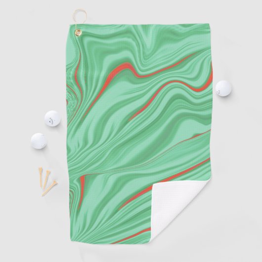 Tuch in Kurven mit hellgrün geprägten Farben (Insitu)