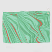 Tuch in Kurven mit hellgrün geprägten Farben (Horizontal)