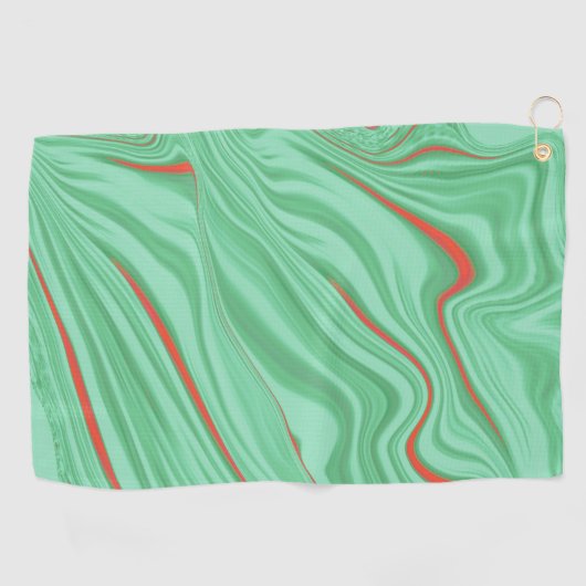 Tuch in Kurven mit hellgrün geprägten Farben (Horizontal)