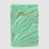 Tuch in Kurven mit hellgrün geprägten Farben (Vorderseite)