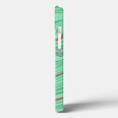 Tuch in Kurven mit hellgrün geprägten Farben Case-Mate iPhone Hülle (Rückseite / Links)