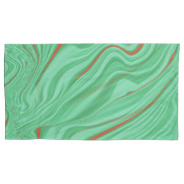 Tuch in Kurven mit hellgrün geprägten Farben Kissenbezug