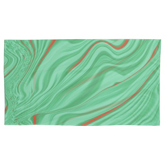 Tuch in Kurven mit hellgrün geprägten Farben Kissenbezug (Vorderseite-Links)