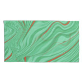 Tuch in Kurven mit hellgrün geprägten Farben Kissenbezug (Rückseite-Rechts)