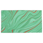 Tuch in Kurven mit hellgrün geprägten Farben Kissenbezug (Vorderseite-Rechts)