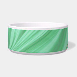 Tuch in Kurven mit hellgrün geprägten Farben Napf