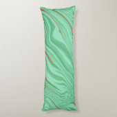 Tuch in Kurven mit hellgrün geprägten Farben Seitenschläferkissen (Rückseite (Vertikal))