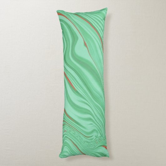 Tuch in Kurven mit hellgrün geprägten Farben Seitenschläferkissen (Rückseite (Vertikal))