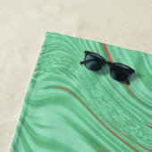 Tuch in Kurven mit hellgrün geprägten Farben Strandtuch (Beispiel)