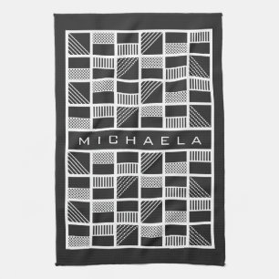Tuch mit individuellem Monogramm und geometrischen