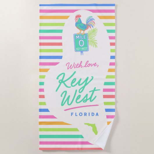 Tuch mit Liebe Key West Strandtuch (Vorderseite)