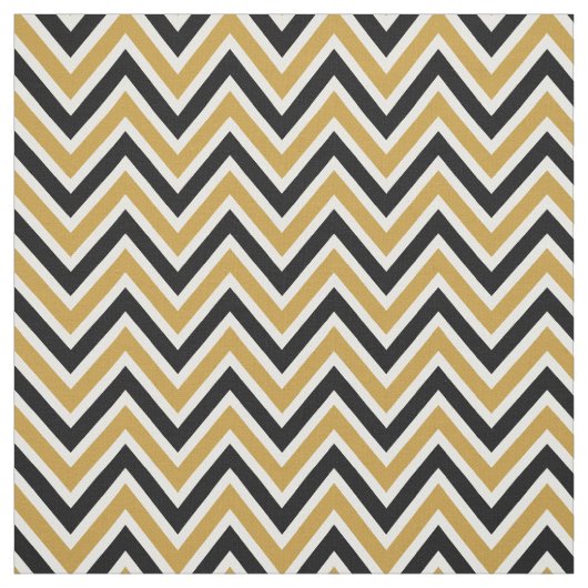 Tuch Pattern Chevron Black & Gold Stoff (Muster)
