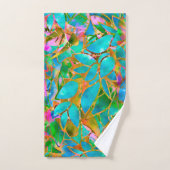 Tuch-Set-abstraktes beflecktes mit Blumenglas Badhandtuch Set (Handtuch)