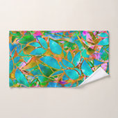 Tuch-Set-abstraktes beflecktes mit Blumenglas Badhandtuch Set (Handtuch)