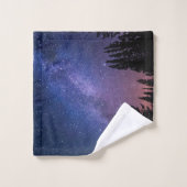 Tuch-Set der Nachtbaum-und -stern-Grafik-| Badhandtuch Set (Waschlappen)