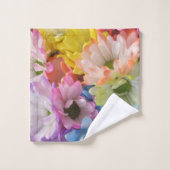 Tuch-Set - mehrfarbige Gänseblümchen II Badhandtuch Set (Waschlappen)