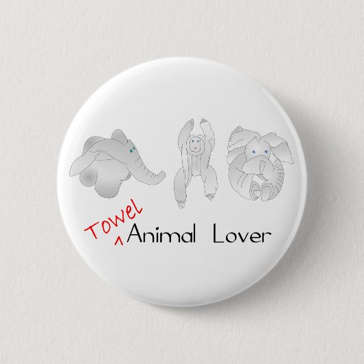 Tuch-Tier-Liebhaber Button (Vorderseite)