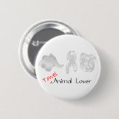 Tuch-Tier-Liebhaber Button (Vorne & Hinten)