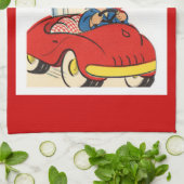 Tuch - Vintages Valentine-Küchen-Tuch 7 (Gefaltet)