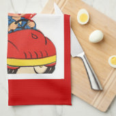 Tuch - Vintages Valentine-Küchen-Tuch 7 (Viertel Falte)