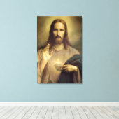 Tuch von Turin Jesus Christus Gesicht, Heiliges Ge Leinwanddruck (Insitu (Holzboden))